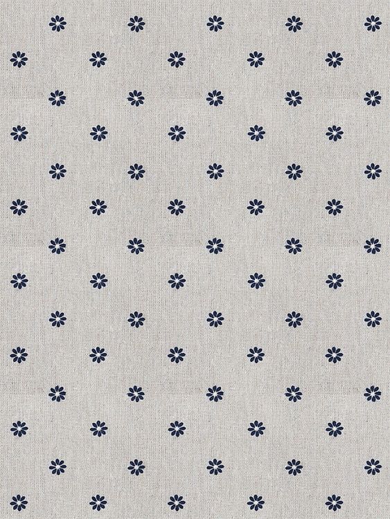 Ткань льняная, 1 м x 150 см, 140 г/м², цвет: серый, цветочный принт, TBY — картинка 2