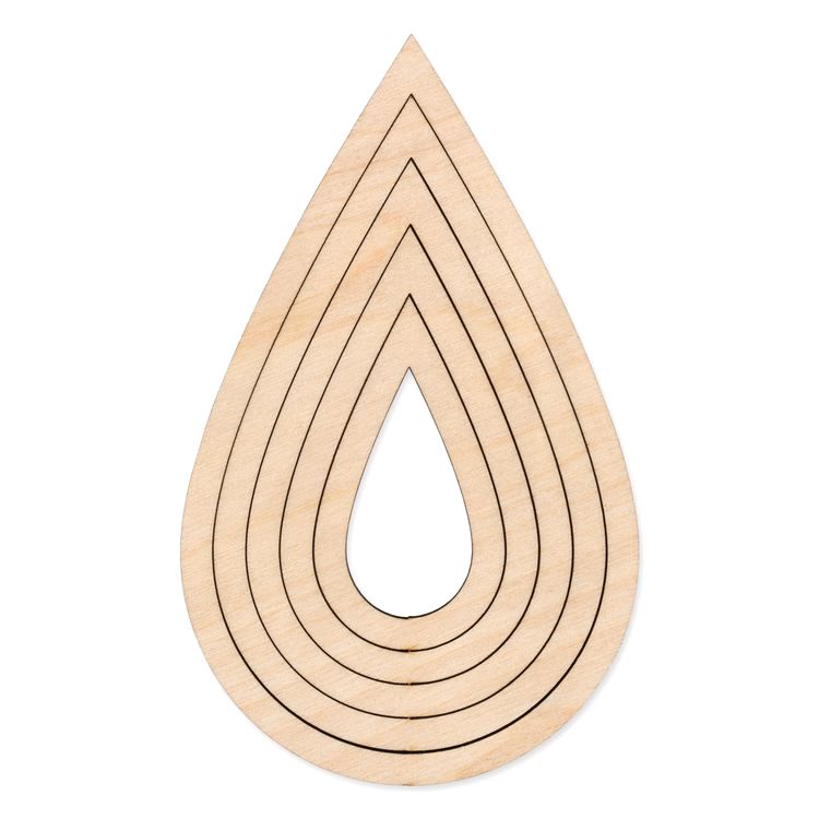 Заготовка для декорирования «Формы для эпоксидной смолы. Капли», фанера, 5 шт., Mr. Carving — картинка 2