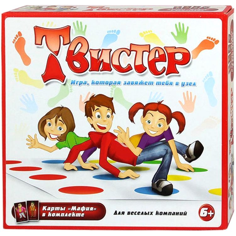 Настольная игра: Твистер и карты Мафия