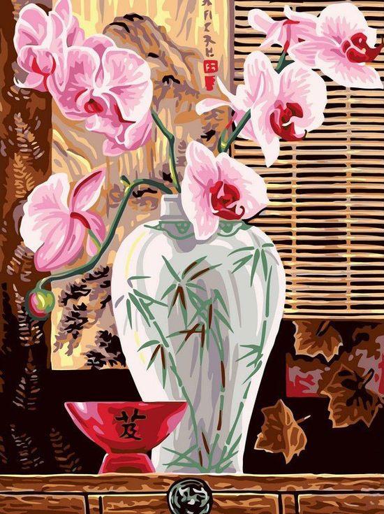 Картина по номерам «Восточные орхидеи»