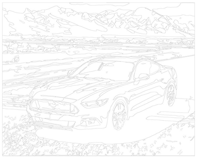 Картина по номерам «Форд мустанг» — картинка 3