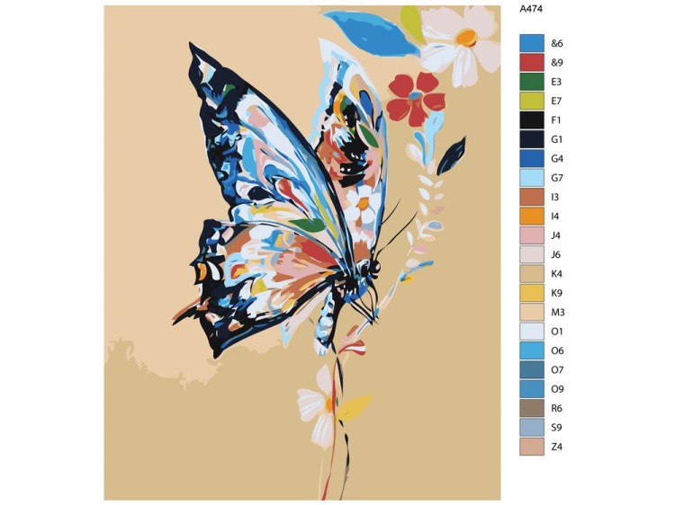 Картина по номерам «Бабочка» — картинка 2