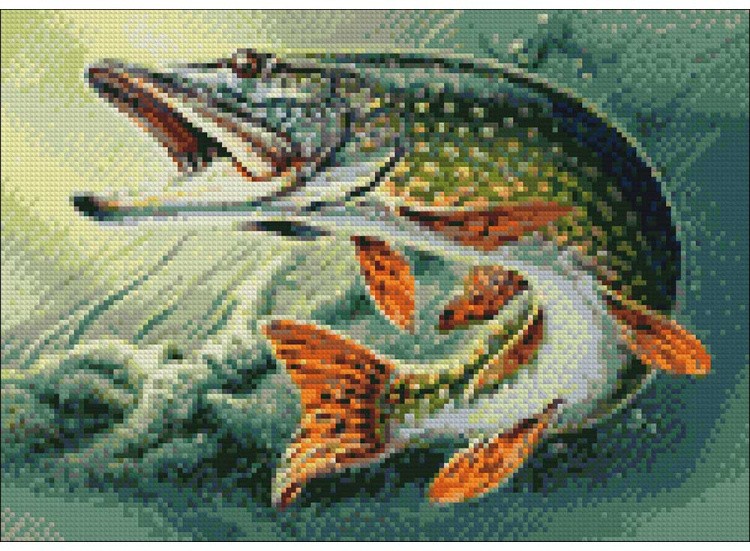 Алмазная вышивка «Щука» — картинка 2