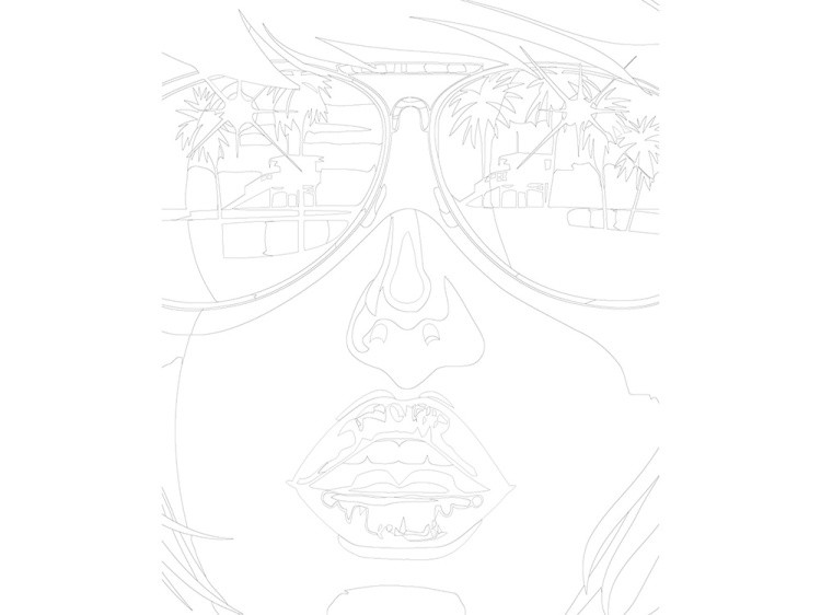 Картина по номерам «Девушка на пляже» — картинка 3