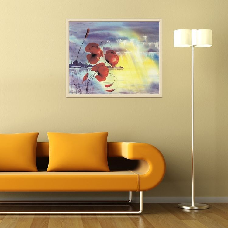 Картина по номерам «Маки у воды» — картинка 4