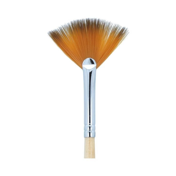 Кисть синтетика №04, веерная, 5 шт., короткая ручка, Mr.Painter — картинка 2