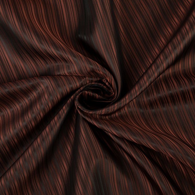 Ткань подкладочная Taffeta с рисунком, 5 м х 145 см, 96 г/м², цвет: №021 коричневый в полоску, Gamma — картинка 2