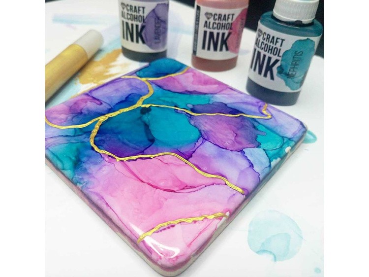 Алкогольные чернила изумруд (Emerald) 20 мл, Craft Alcohol INK — картинка 3