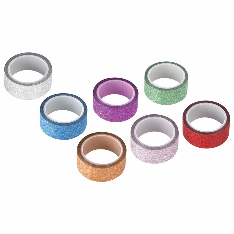 Клейкие ленты декоративные с блестками «Интенсив», 7 цветов, 15 мм х 3 м — картинка 3