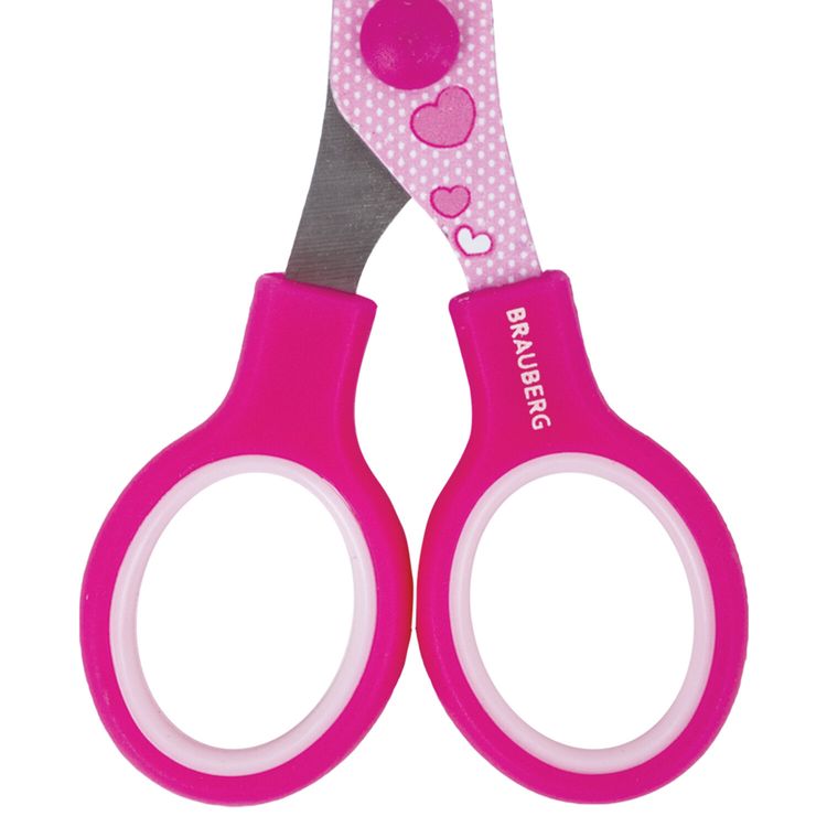 Ножницы Kid Series, 13 см, с цветной печатью «Поросята», закругленные, Brauberg — картинка 3