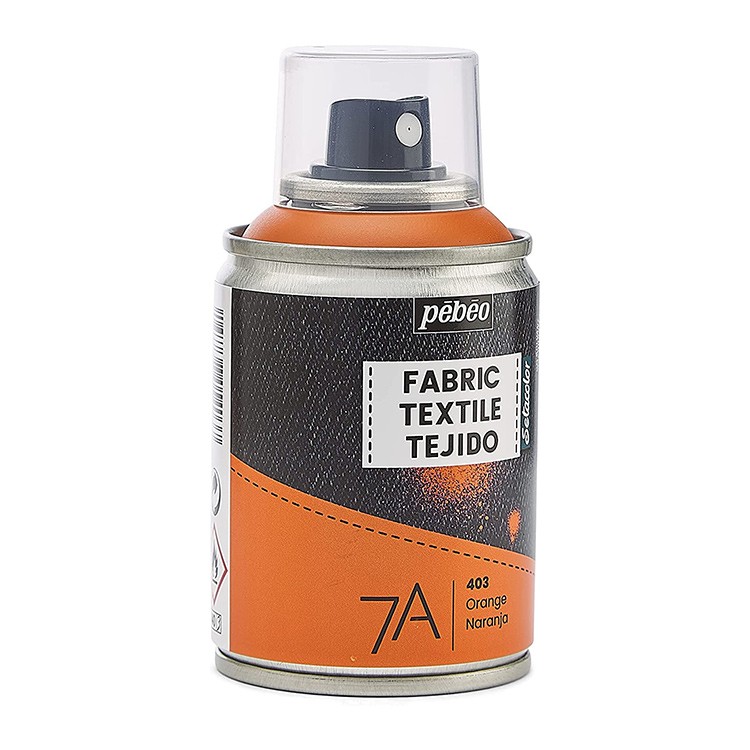 Краска для текстиля 7А Spray (аэрозоль), 100 мл, цвет: оранжевый, Pebeo — картинка 2