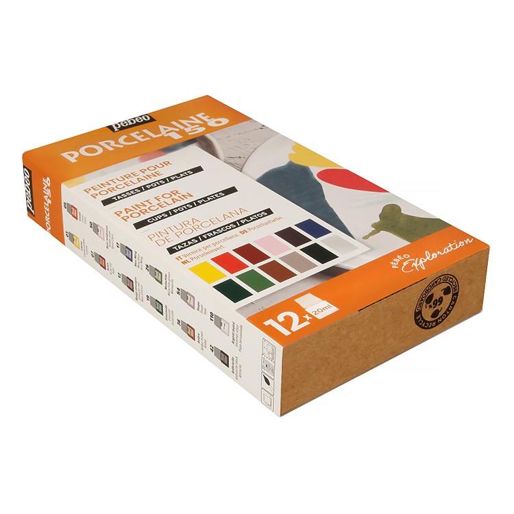 Набор красок Pebeo Porcelaine 150 «Исследование» по фарфору и керамике под обжиг, 12 цв. глянцевые №2 — картинка 3