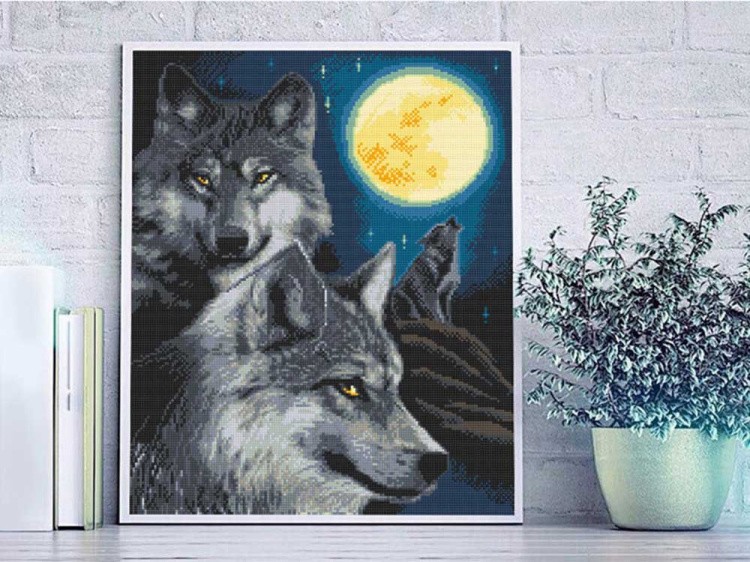 Алмазная вышивка «Волчья стая» — картинка 3