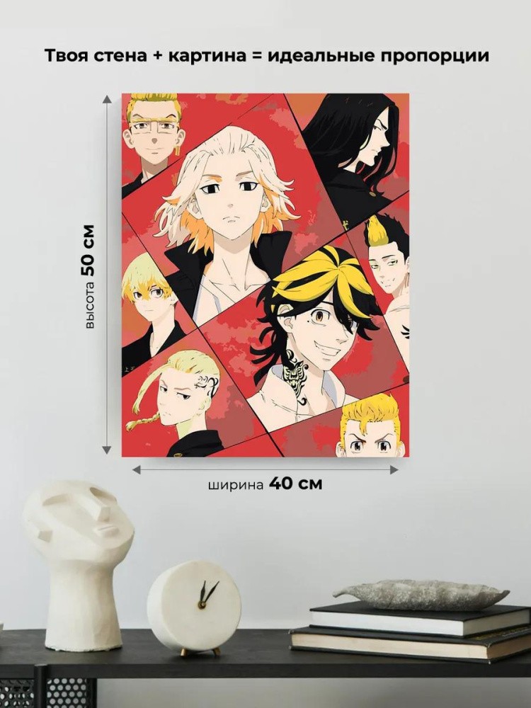 Картина по номерам «Аниме Токийские Мстители: Персонажи 2» — картинка 3