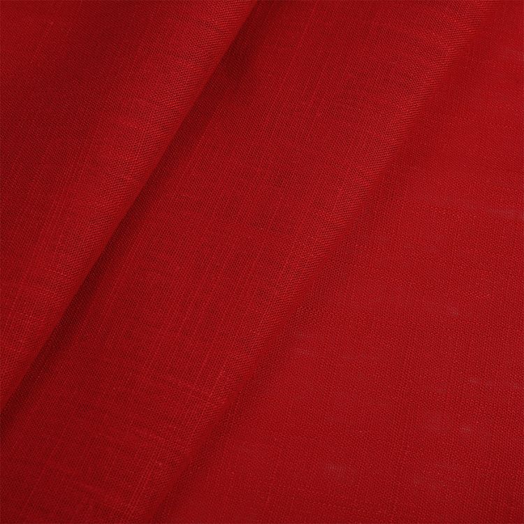 Ткань льняная, 190 г/м², 5 м x 140 см, цвет: красный, TBY — картинка 3