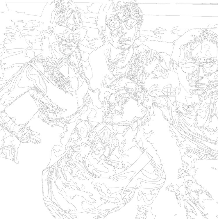 Картина по номерам «Группа Maneskin Манескин: В бассейне» — картинка 3