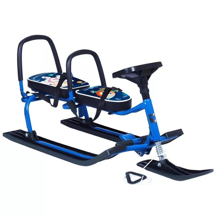 Снегокат детский 503 TWINS BABY со спинкой для двоих — картинка 6