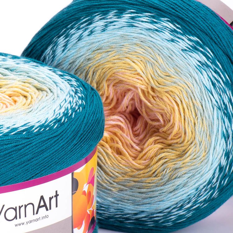 Пряжа YarnArt Flowers (270), мультиколор, 5 шт. по 250 г — картинка 2