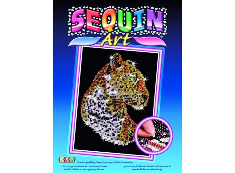 Мозаика из пайеток «Леопард» — картинка 2