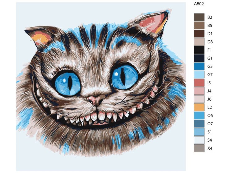 Картина по номерам «Чеширский кот» — картинка 2