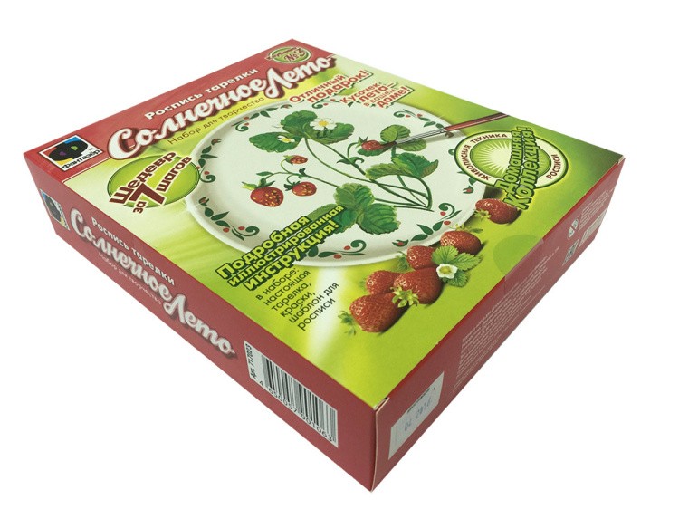 Расписная тарелка №3 «Клубника» — картинка 3