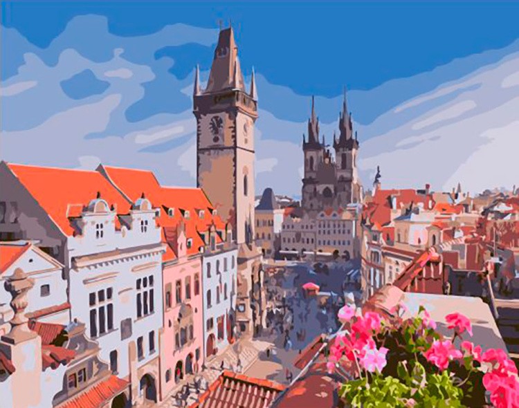Картина по номерам «Прага. Вид на Вышеград»