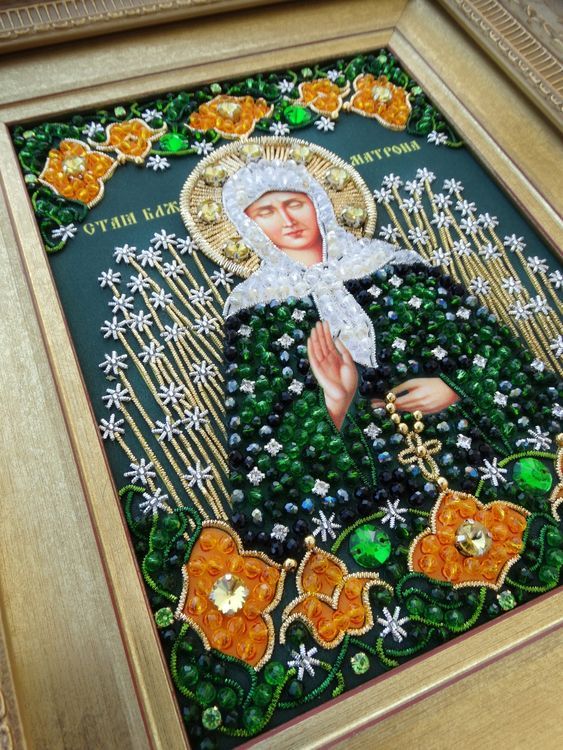 Набор вышивки хрустальными камнями «Святая Матрона Московская» — картинка 12