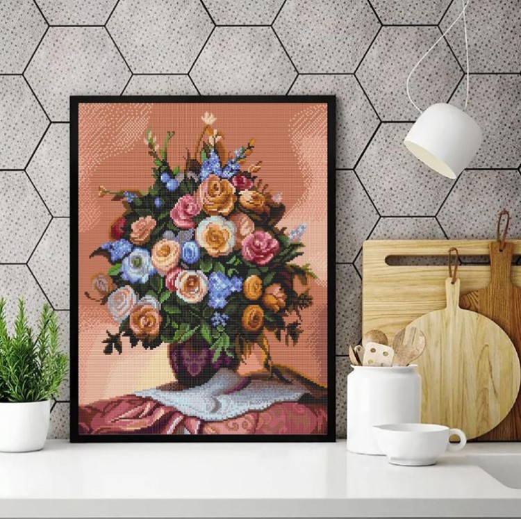 Алмазная вышивка «Букет из роз» — картинка 5