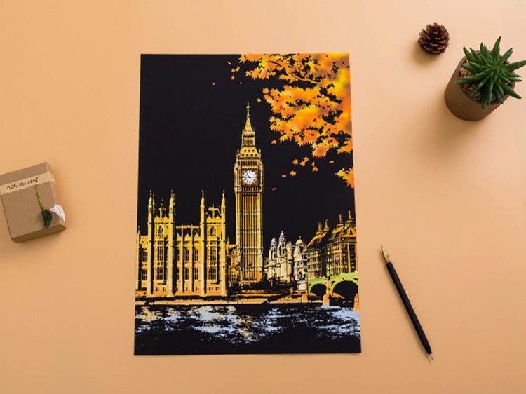 Скретч-картина «London» (цветная) — картинка 2