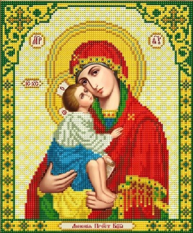 Рисунок на ткани «Божья Матерь Донская»