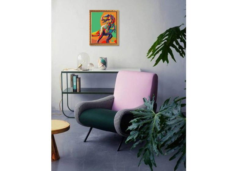 Картина по номерам «Радужный динозавр» — картинка 3