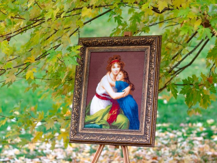 Набор для вышивания «Автопортрет с дочерью» — картинка 5