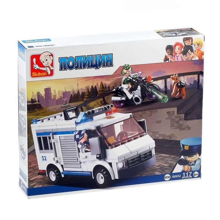 Конструктор «Полиция. Погоня на бронеавтобусе», 117 деталей — картинка 2