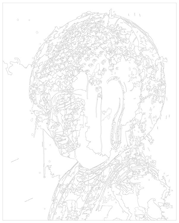 Картина по номерам «Религия буддизм: Будда статуя и круг» — картинка 3