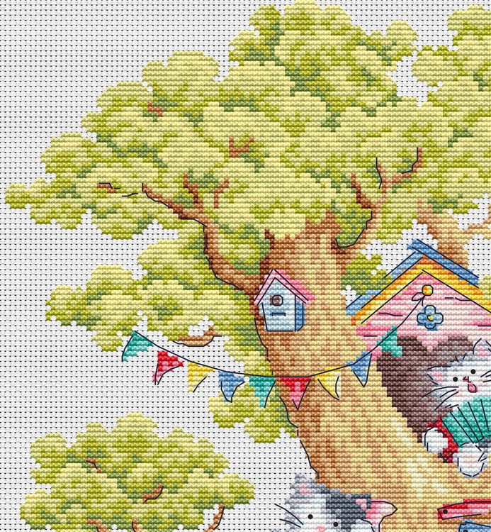 Набор для вышивания «Кошкин дом. Лето» — картинка 5