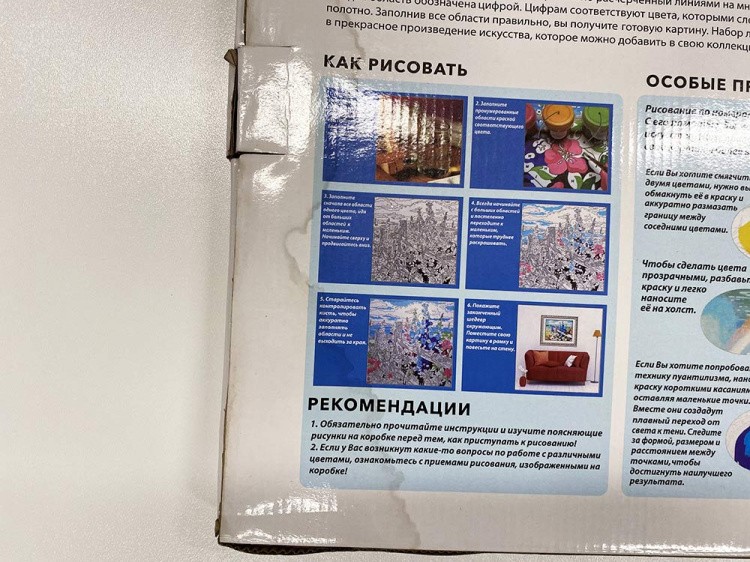 УЦЕНКА. Картина по номерам «Кот и цветы» (испорчена коробка) — картинка 4