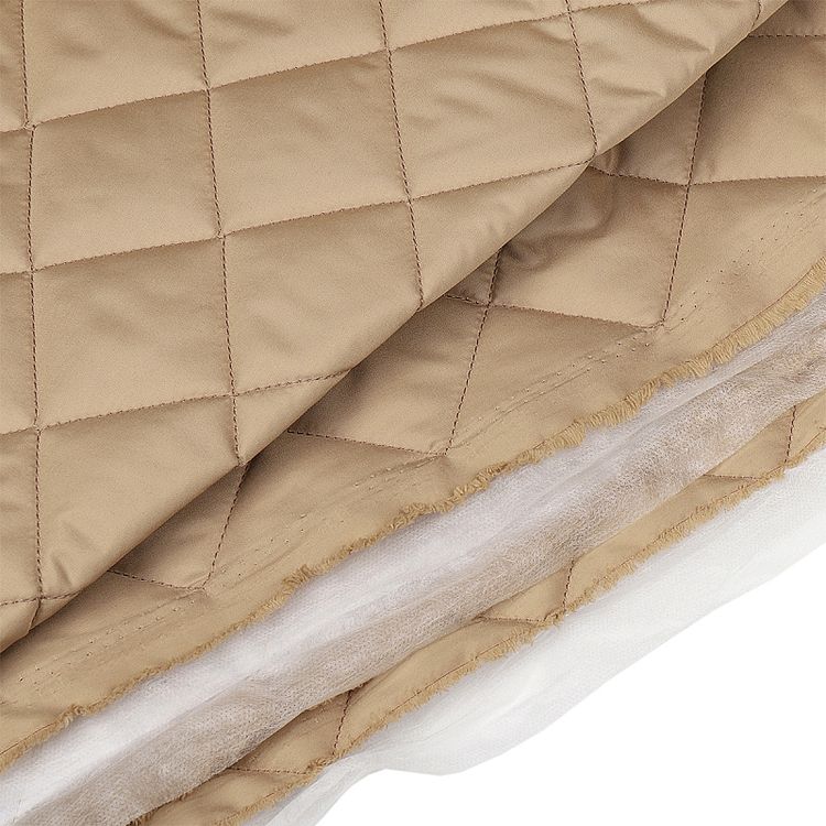 Ткань стежка, ромб 5,5 см, 5 м x 150 см, 230 г/м², цвет: темно-бежевый, TBY — картинка 4