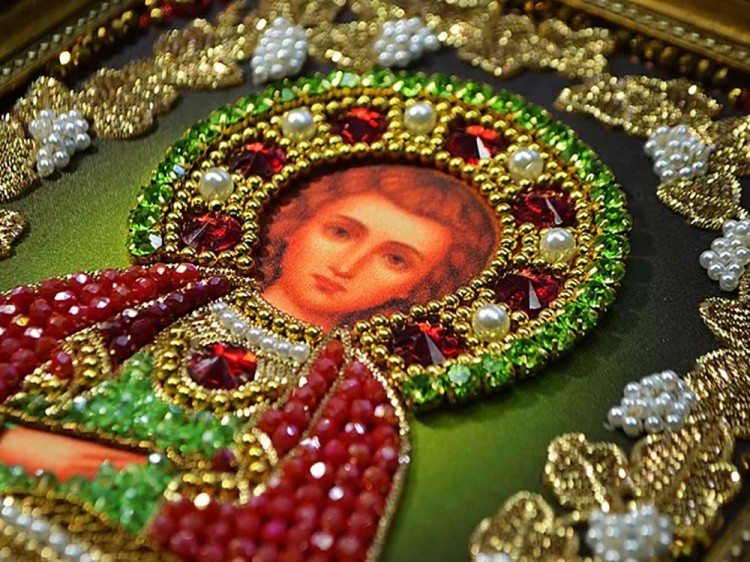 Набор вышивки хрустальными камнями «Святой Пантелеймон» — картинка 3