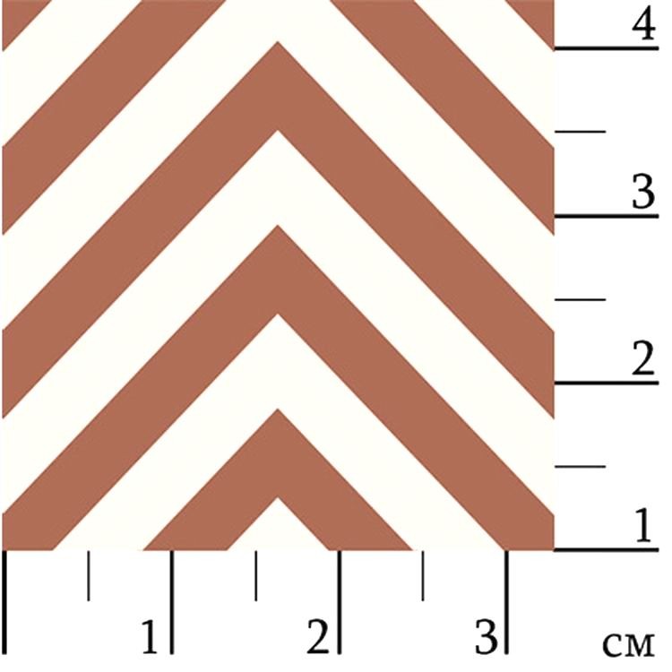 Ткань для пэчворка «БАБУШКИН СУНДУЧОК», 50x55 см, 140 г/м2, 100% хлопок, цвет: БС-08 зигзаг, коричневый, Peppy — картинка 2