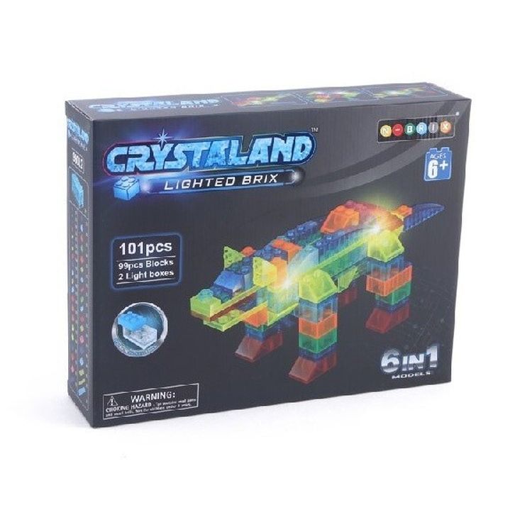 Светящийся конструктор CRYSTALAND «Животные 6 в 1» — картинка 2