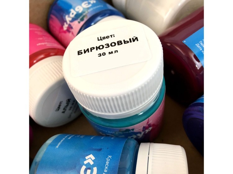 Набор красок для эбру, 12 цветов, Mimi — картинка 6