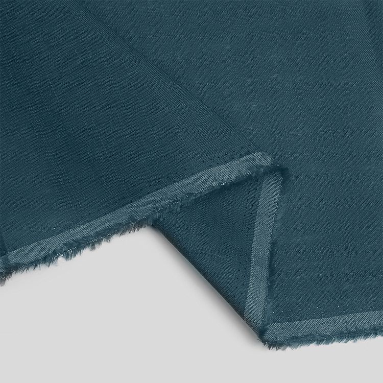 Ткань льняная, 10 м, ширина 140 см, 190 г/м², цвет: 24 джинса, TBY — картинка 4