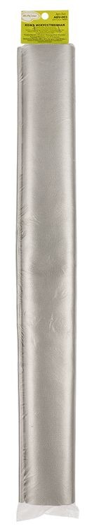 Кожа искусственная 400 г/м2, 100х65 см, цвет: серебро, Mr.Painter — картинка 3