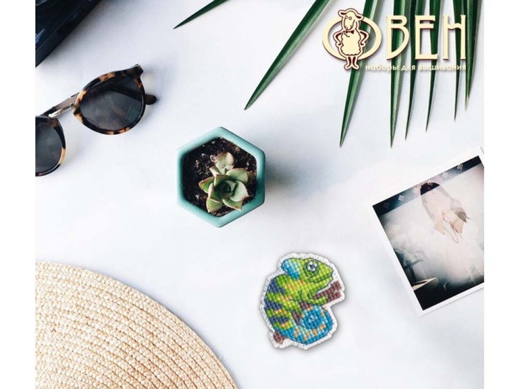 Набор для вышивания «Значок. Хамелеон» — картинка 2