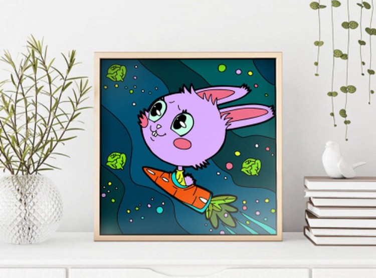 Картина по номерам «Космическая капуста» — картинка 6