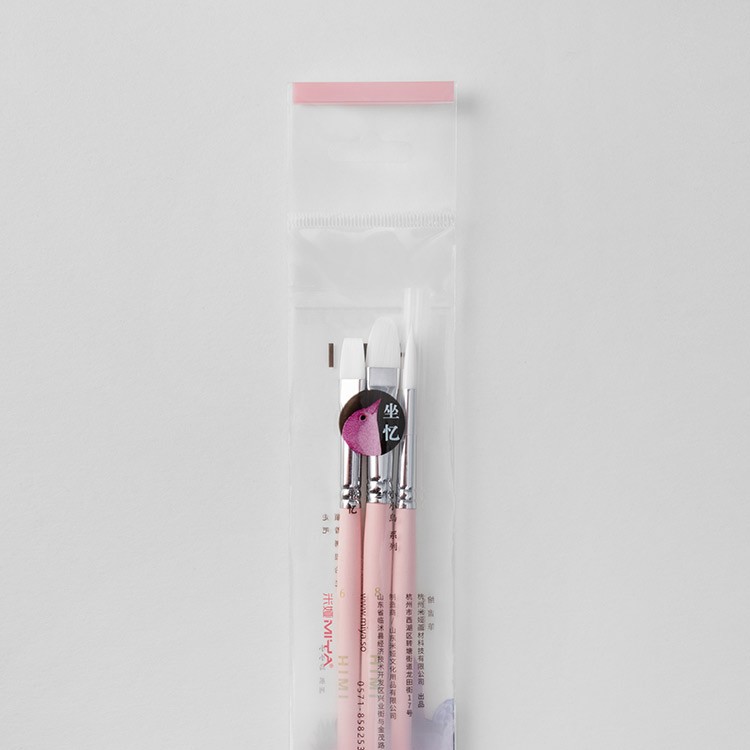 Набор художественных кистей HIMI розовый 3 шт. — картинка 2