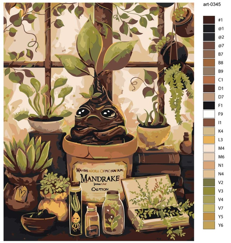 Картина по номерам «Гарри Поттер: Мандрагора арт, Хогвартс» — картинка 2