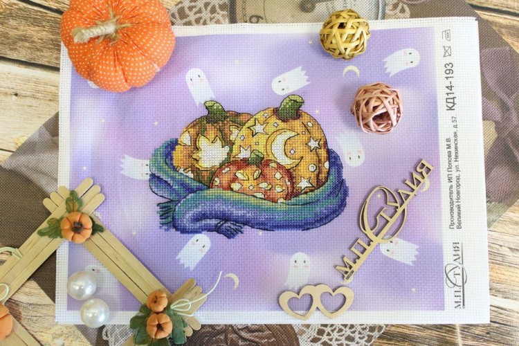 Набор для вышивания «Уютные тыквы» — картинка 3
