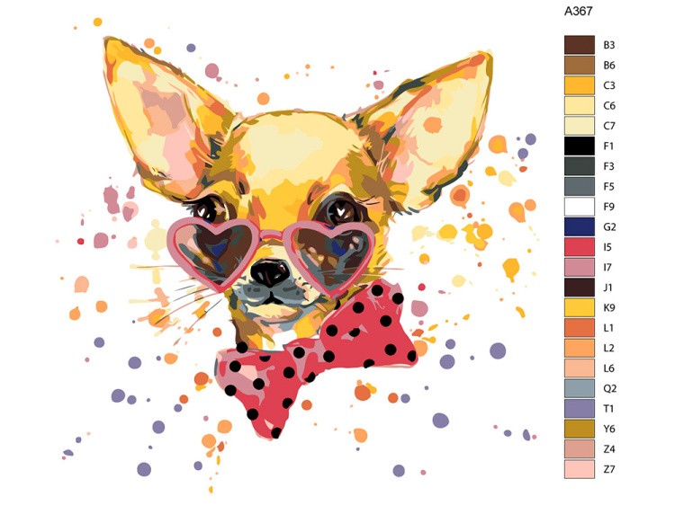 Картина по номерам «Модный чихуахуа» — картинка 2