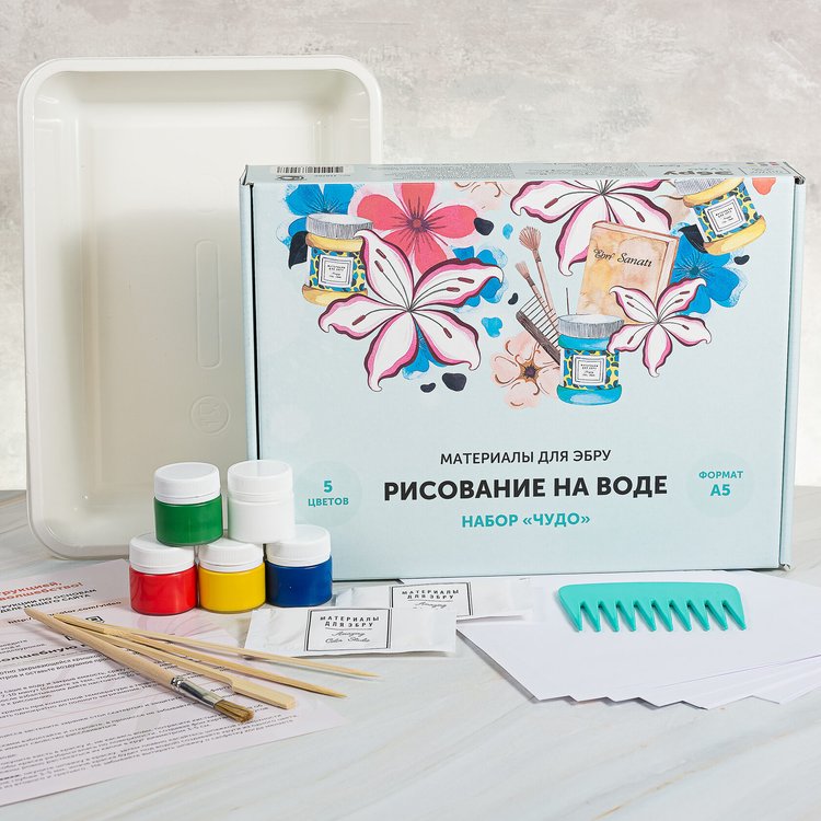 Набор «Эбру-Чудо», 5 цветов, Amazing Color — картинка 2